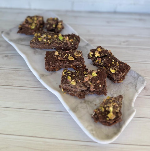 Brownie Bar con Almendras Bañadas en Chocolate Bitter para San Valentín