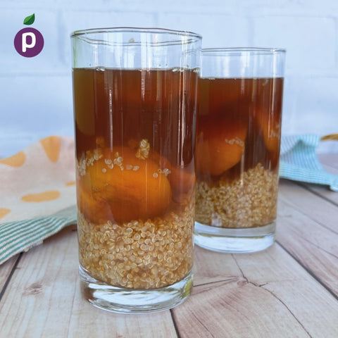 Huesillos descarozados con quinoa
