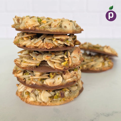 Galletas de pistachos y almendras laminadas