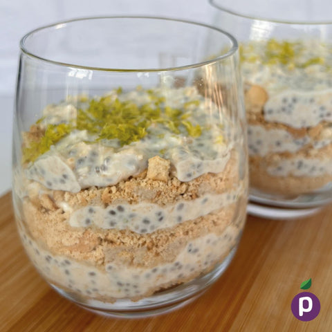 Postre de avena y chía