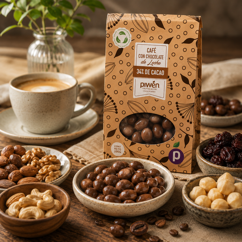 Café Tostado Cubierto con Chocolate Leche