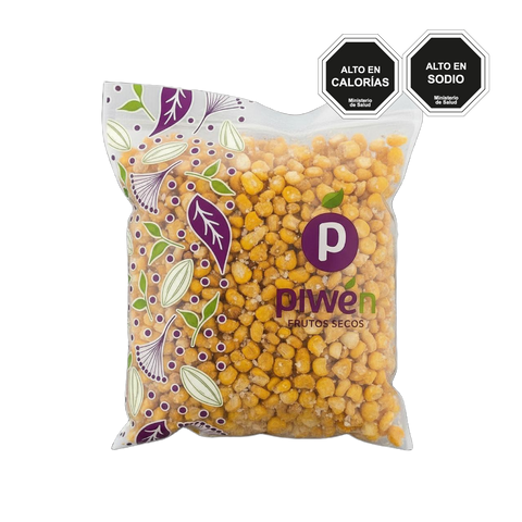 Maíz frito con sal de mar