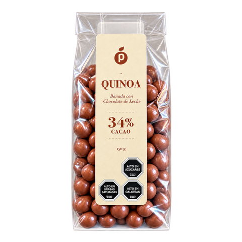 Quinoa bañada con chocolate de leche